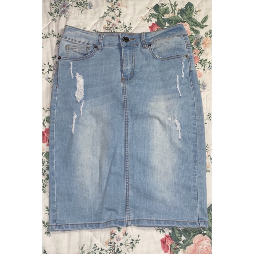 Jean Pencil Skirt